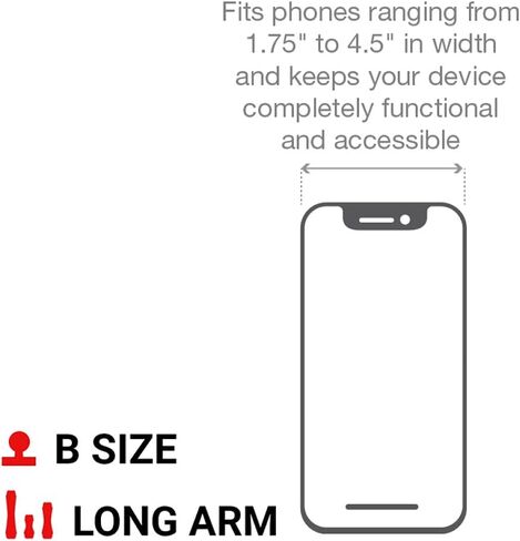حامل هاتف كبير X-Grip مزود بذاكرة وصول عشوائي (RAM) وقاعدة لاصقة ذات قفل ملتوي وقاعدة تثبيت RAM-B-166-UN10U مع ذراع متوسط ​​للزجاج الأمامي للسيارة in Saudi Arabia