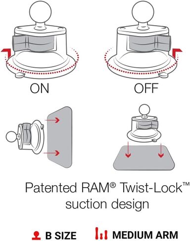 RAM MOUNTS X-Grip Large Phone Mount with Long Arm Twist-Lock Suction Cup in Kuwait