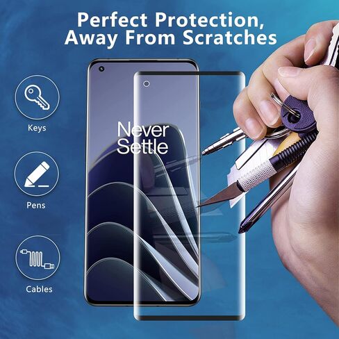Aleecyn (2+2) واقي شاشة من الزجاج المقوى لهاتف One plus 10 Pro 5G وعبوتين من واقي عدسة الكاميرا الزجاجية، فتحة دقيقة، خالية من الفقاعات، سهلة التركيب، صلابة 9H HD، حواف منحنية ثلاثية الأبعاد in Kuwait
