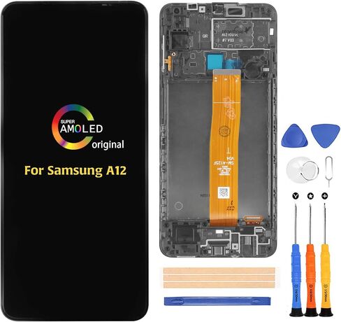 A-MIND for Samsung Galaxy A12 A125 6.5 inch Screen Replacement A125U A125A A125M A125F A125DL A125W S127DL LCD Display Touch Screen Glass Digitizer Full Assembly Repair Kits(Black with Frame) in Saudi Arabia