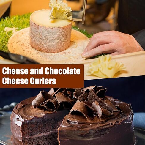 Cheese Curler,Cheese Flower Razor For Cheese Wheel Or Chocolate,Stainless Steel Cheese Curler,Cheese Wheel Cutter,Rustproof Multi-Purpose Cheese Shredder,Manual Handheld Cheese Slicer,10 Year Warranty in Kuwait