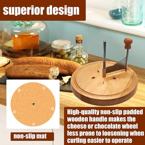 Cheese Curler,Cheese Flower Razor For Cheese Wheel Or Chocolate,Stainless Steel Cheese Curler,Cheese Wheel Cutter,Rustproof Multi-Purpose Cheese Shredder,Manual Handheld Cheese Slicer,10 Year Warranty in Kuwait