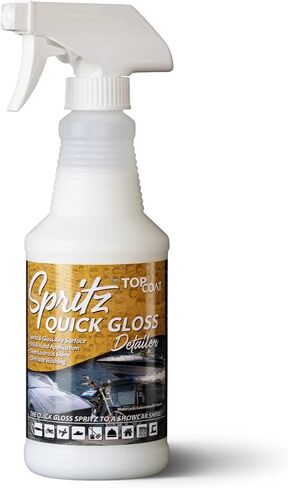 رذاذ التفاصيل السريعة من TopCoat Spritz - رذاذ تفاصيل السيارة - الغسيل الجاف للأسطح - منتجات العناية الخارجية - زجاجة رذاذ سعة 16 أونصة in Kuwait