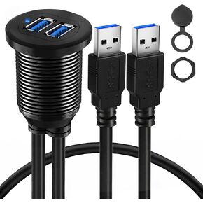 Alloy USB 3.0 & HDMI Male to Female Car Mount Flush Cable 3ft in Kuwait