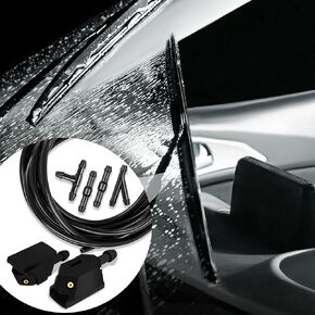 Windshield Washer Hose Kit, 2 Meter Washer Fluid Hose with 4 Pcs Hose Connectors and 2 Front Windshield Washer Nozzles, Washer Spray Jet Kit, Universal Windshield Washer Nozzles Kit in Saudi Arabia