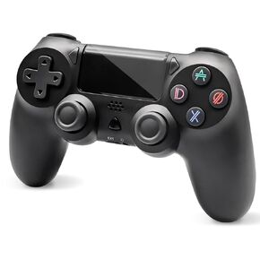 وحدة تحكم لاسلكية LARSEBEI متوافقة مع PS4/Pro/Slim - اهتزاز مزدوج/تحكم في الحركة 6 محاور/مقبس صوت 3.5 ملم/لوحة لمس متعددة/زر مشاركة، متوافق مع أجهزة الكمبيوتر التي تعمل بنظام Windows 7/8/10 in Kuwait