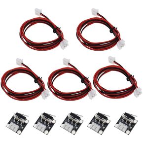 5X 3D Printer Endstop Mechanical Limit Switch Module 3 Pins Crash Sensor with Cables Compatible with Ender 3 pro CR-10 10S in Saudi Arabia
