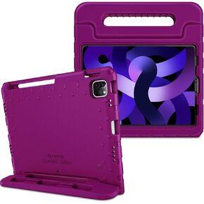 Fintie Case for iPad Air 5th Generation (2022) / iPad Air 4th Gen (2020) 10.9 Inch, iPad Pro 11" (4th/3rd/2nd Gen)- Kiddie Lightweight Shockproof Kids Friendly Stand Cover, Pencil Holder, Purple
