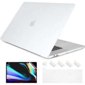 DONGKE Compatible with Older MacBook Pro 16 inch Case 2020 2019 A2141, Matte Plastic Hard Shell Case & Keyboard Cover for MacBook Pro 16 inch with Retina & Touch Bar Fits Touch ID, Stone