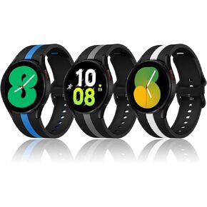 AorCeytp Designer No Gap Band Compatible with Samsung Galaxy Watch 6/5/4 40mm 44mm/Watch 4 Classic/Watch 5 Pro/Watch 6 Classic 43mm 47mm,Soft Silicone Sport Adjustable Replacement bands for Women Men in Saudi Arabia
