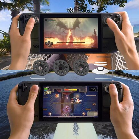 حلقات دقيقة لعصا الإبهام لجهاز ASUS USB ROG Kunai 3 Gamepad، Valve Steam Deck، Switch Joy-Con، Razer Kishi / Kishi V2 / JunglecatPS VR2، Pico 3 / Pico 4 عصا التحكم التناظرية، حلقات مساعدة التصويب in Kuwait