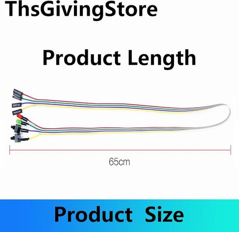 ThsGivingStore 1 Pack Desktop Computer Case Motherboard On/Off/Reset/HDD Switch Power Cord ATX Case Front Bezel Wire with Red Green LED Indicator Light PC Power Button Switch Power SW Cable in Saudi Arabia