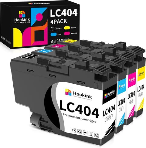LC404 Ink Cartridges Compatible for Brother Printer Replacement for Brother LC404 LC-404 LC404XL for Brother MFC-J1205W MFC-J1215W MFC-J1205W XL Printer (Black, Cyan, Magenta, Yellow) 4-Pack in Kuwait