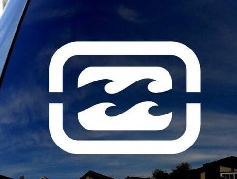 Billabong Wave Logo - Vinyl - 5" Wide (Color: White) Decal Laptop Tablet Skateboard car Stickers in Kuwait