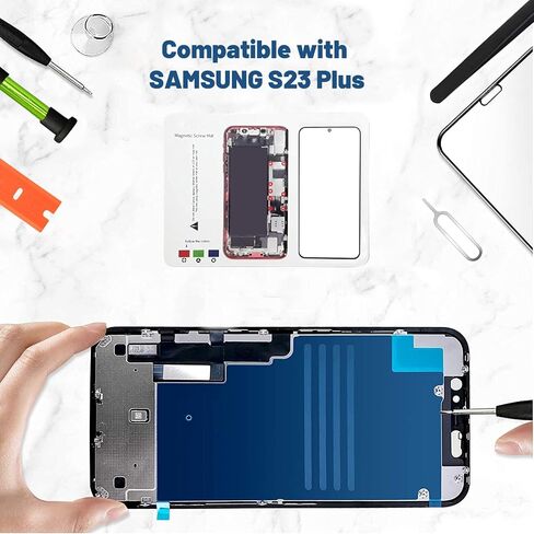 استبدال شاشة Tpyag لهاتف Samsung Galaxy S23 Ultra، شاشة بديلة لسلسلة Galaxy S23 Ultra 6.8 بوصة، طقم إصلاح الشاشة مع لاصق مقاوم للماء (بدون OLED ومحول رقمي يعمل باللمس) in Kuwait