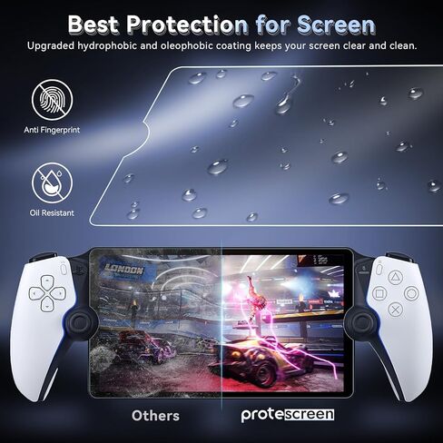 واقي شاشة Protescreen مكون من 3 قطع لجهاز PlayStation Portal Remote Player مقاس 8 بوصات، واقي شاشة مضاد للضوء الأزرق لجهاز PlayStation 5 Portal محمول باليد، فائق الدقة مضاد للخدش وبصمات الأصابع وخالي من الفقاعات in Kuwait