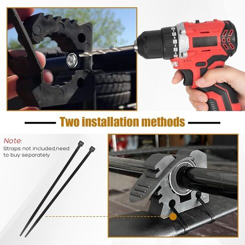 دسيسيمو مشبك تثبيت مطاطي سريع الفك يناسب ادوات التركيب بقطر 1-1/3 انش الى 1-3/5 انش ومتوافق مع شاحنات الطرق الوعرة والقوارب والمعدات العسكرية وسيارات الدفع الرباعي والمركبات in Kuwait