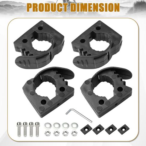 دسيسيمو مشبك تثبيت مطاطي سريع الفك يناسب ادوات التركيب بقطر 1-1/3 انش الى 1-3/5 انش ومتوافق مع شاحنات الطرق الوعرة والقوارب والمعدات العسكرية وسيارات الدفع الرباعي والمركبات in Kuwait