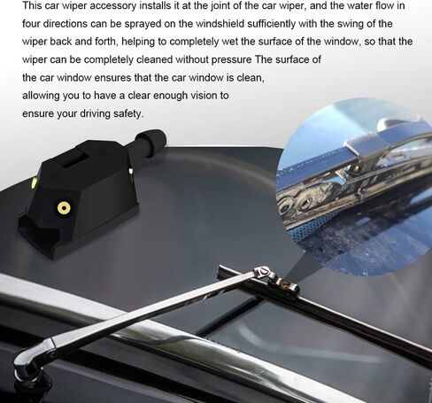 Windshield Washer Hose Kit, 2 Meter Washer Fluid Hose with 4 Pcs Hose Connectors and 2 Front Windshield Washer Nozzles, Washer Spray Jet Kit, Universal Windshield Washer Nozzles Kit in Saudi Arabia