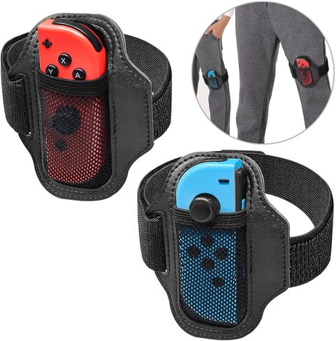 حزام الساق من Fyoung من أجل لعبة نينتندو سويتش، حلقة ملائمة للمغامرة، رباط ساق رياضي مرن قابل للتعديل - عبوة من قطعتين in Kuwait