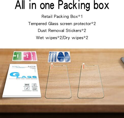 KATIN [2-Pack] Screen Protector For iPhone 11 Pro Max, iPhone XS Max 6.5-inch Tempered Glass, 9H Hardness, Anti Scratch, Bubble Free, Case Friendly in Kuwait