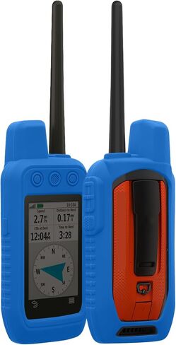 kwmobile Silicone Case for Garmin Alpha 300 / Alpha 200 Case - Protective Cover for GPS Handheld - Anti-Slip Outdoor Sleeve in Orange in Kuwait