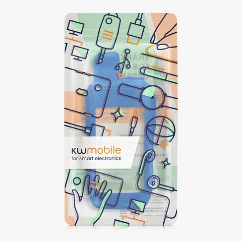 kwmobile Silicone Case for Garmin Alpha 300 / Alpha 200 Case - Protective Cover for GPS Handheld - Anti-Slip Outdoor Sleeve in Orange in Kuwait