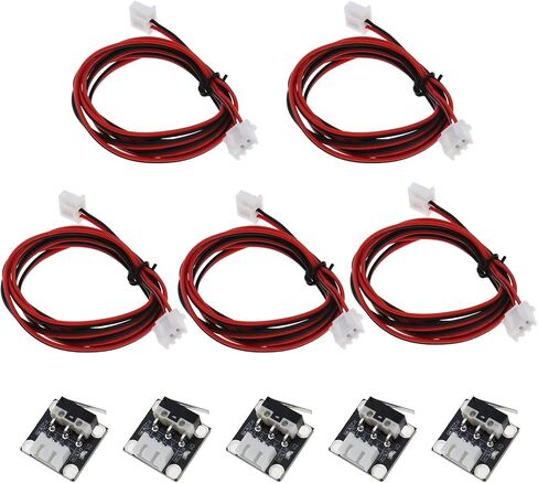 5X 3D Printer Endstop Mechanical Limit Switch Module 3 Pins Crash Sensor with Cables Compatible with Ender 3 pro CR-10 10S in Saudi Arabia