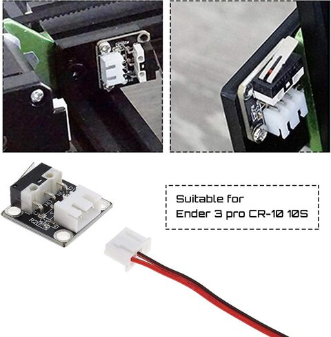 5X 3D Printer Endstop Mechanical Limit Switch Module 3 Pins Crash Sensor with Cables Compatible with Ender 3 pro CR-10 10S in Saudi Arabia