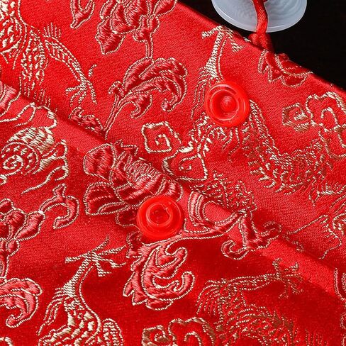 ايسوين مظاريف حمراء للعام الصيني الجديد 2024 من قماش الحرير، اكياس هدايا من القماش الحريري، جيوب للنقود والعملات المعدنية وحامل بطاقات الحظ لمستلزمات الربيع وحفلات الزفاف in Kuwait