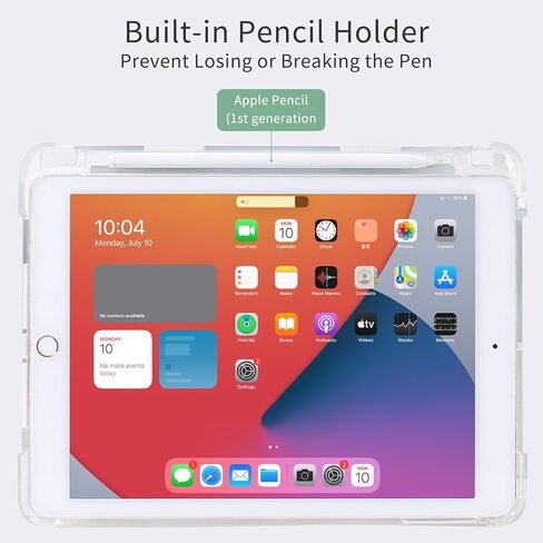 حافظة ProtUTab iPad Air متوافقة مع iPad 9.7 بوصة 2017 الجيل الخامس، حامل ثلاثي الطي نحيف للاستيقاظ والنوم التلقائي متوافق مع iPad Air الجيل الثاني، TPU خفيف الوزن لـ 9.7 بوصة مع حامل أقلام، أخضر in Kuwait