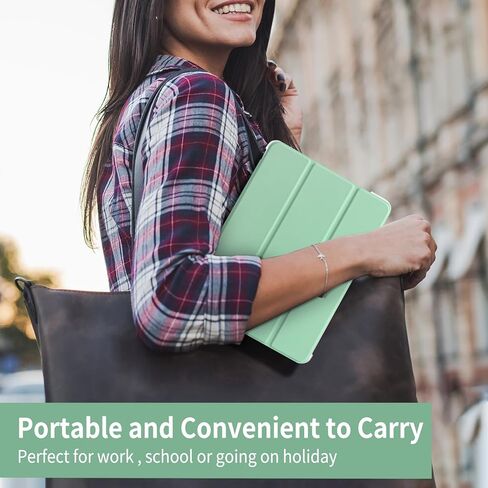 حافظة ProtUTab iPad Air متوافقة مع iPad 9.7 بوصة 2017 الجيل الخامس، حامل ثلاثي الطي نحيف للاستيقاظ والنوم التلقائي متوافق مع iPad Air الجيل الثاني، TPU خفيف الوزن لـ 9.7 بوصة مع حامل أقلام، أخضر in Kuwait