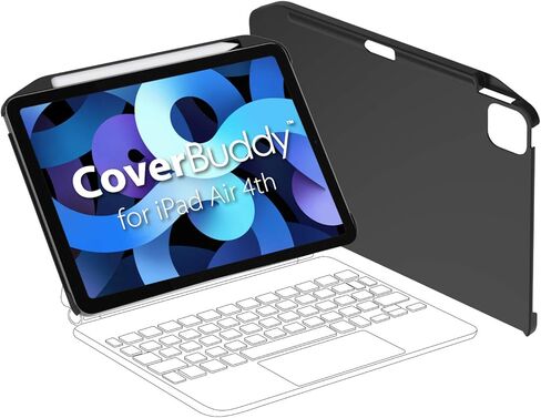 جراب مغناطيسي SWITCHEASY CoverBuddy 2022-2020 10.9 بوصة iPad Air 5 و4 وiPad Pro 11 بوصة، متوافق مع لوحة المفاتيح السحرية، مع حامل قلم رصاص يدعم شحن قلم Apple - أسود (لوحة المفاتيح غير متضمنة) in Kuwait