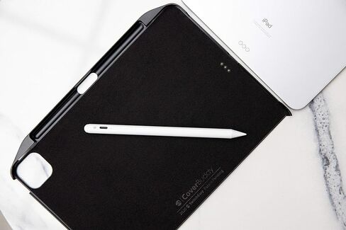 جراب مغناطيسي SWITCHEASY CoverBuddy 2022-2020 10.9 بوصة iPad Air 5 و4 وiPad Pro 11 بوصة، متوافق مع لوحة المفاتيح السحرية، مع حامل قلم رصاص يدعم شحن قلم Apple - أسود (لوحة المفاتيح غير متضمنة) in Kuwait