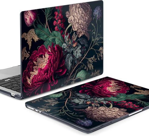 حافظة Batianda Premium لجهاز MacBook Air الجديد مقاس 15 بوصة 2023 مع شريحة M2 موديل A2941، غلاف صلب بلاستيكي واقٍ مصمم وغطاء لوحة مفاتيح وواقي شاشة، حقل زهور in Kuwait