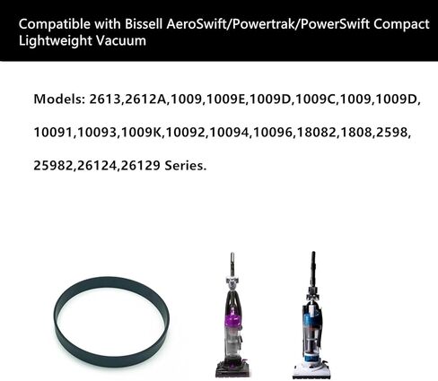 أحزمة بديلة CPAI لمكنسة Bissell AeroSwift/Powertrak/PowerSwift المدمجة خفيفة الوزن، متوافقة مع موديلات 2613,2612A,1009,10091,10092,1808,2598,25982,26124، الأجزاء 1600319، YMH28950 (حزامان) in Kuwait