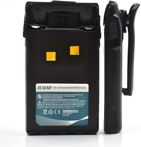 ROWSHEP (2 حزمة) 7.4 فولت 1700 مللي أمبير بطارية ليثيوم أيون بديلة لـ Wouxun KG-UV6D KG-UVD1P KG-UV2D KG-669 KG-689 KG-699E KG-679 KG-659 KG-801 1A17KG-3 راديو ثنائي الاتجاه in Saudi Arabia