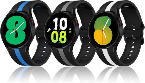 حزام AorCeytp مصمم بدون فجوة متوافق مع ساعة Samsung Galaxy Watch 6/5/4 40 مم 44 مم/ساعة 4 كلاسيكية/ساعة 5 Pro/ساعة 6 كلاسيكية 43 مم 47 مم، أشرطة بديلة رياضية من السيليكون الناعم قابلة للتعديل للنساء والرجال in Saudi Arabia
