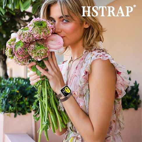 Hstrap متوافق مع سوار ساعة أبل الجلدي للنساء 38 مم 40 مم 41 مم 42 مم 44 مم 45 مم 49 مم جولة مزدوجة نحيفة من الجلد الطبيعي سوار ساعة iWatch Ultra2/Ultra Series 9 8 7 6 5 4 3 2 1 in Kuwait