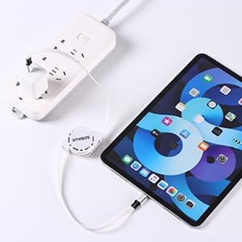 كابل شحن SDBAUX USB C 60 وات، سلك شاحن C إلى C قابل للسحب لهاتف iPhone 15/iPhone 15 Pro Max/iPad Mini 6/Pro 2021/2020، iPad Air 4، MacBook Pro 2020، Galaxy S23/S22/S21 (قطعتان/3.3 قدم) /رمادي) in Saudi Arabia