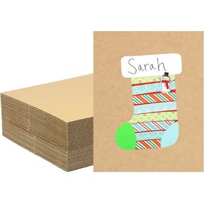 50 Pack Corrugated Cardboard Sheets, 9X12 Inch, Durable Cardboard Filler Insert Dividers for Packing, Mailing, Shipping Corrugated Cardboard Pads for Crafts, DIY Art (Brown) in Kuwait