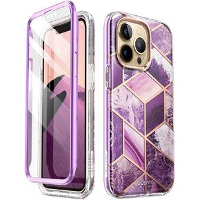 حافظة i-Blason لامعة لهاتف iPhone 13 Pro Max (6.7 بوصة) حافظة هاتف محمول 360 درجة غطاء واقٍ من الصدمات [Cosmo] مع واقي شاشة إصدار 2021 (رخام) in Kuwait