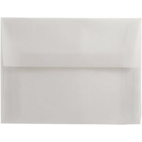 JAM PAPER 8 3/4 x 11 1/2 Booklet Translucent Vellum Envelopes - Clear - 50/Pack