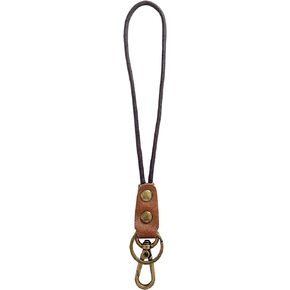 Lanyard For Key and ID Badge Holder, Leather Lanyard For ID Card, Retro Style Lanyards for ID Badges