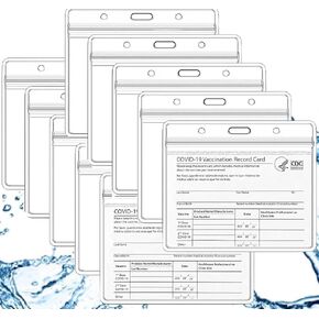 حامل بطاقة أفقية قابل للإغلاق مقاس 4×3 بوصة، حامل بطاقة هوية مقاوم للماء، حامل شارة اسم بلاستيكي، حامل بطاقة الاسم، حامل شارة، شارة تعريف بطاقة شفافة (10) in Kuwait