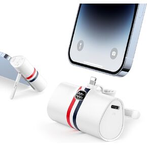 شاحن محمول VIYISI USB C | حزمة بطارية شحن سريع 5000 مللي أمبير 20 وات PD مع حامل | بنك طاقة صغير بشاشة LED متوافق مع هواتف Samsung S22/S21/S10/S9 وNote وMoto وLG وهواتف Android وغيرها - أسود in Kuwait