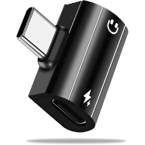 Samsung Galaxy S23+ Headphone Adapter, 2 in 1 USB C to 3.5mm Headphone Adapter with Safe 60W PD Fast Charging Compatible with Google Pixel 7/6/5, iPhone 15/15Pro, Galaxy S23/S2/Note 20 in Kuwait