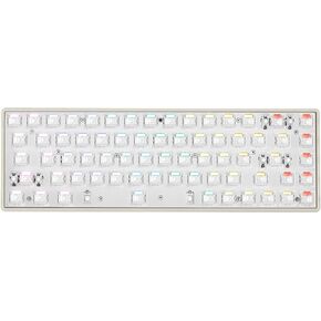 لوحة مفاتيح ميكانيكية DrunkDeer G65 Rapid Trigger، مفتاح مغناطيسي للألعاب، لوحة مفاتيح TKL RGB بإضاءة خلفية 65% حجم مدمج سلكي USB بدون غطاء مفاتيح أبيض