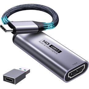 بطاقة التقاط فيديو Fulfalic، بطاقة التقاط 4K HDMI إلى USB C 3.0، 1080P HD 60 إطارًا في الثانية لايف وتسجيل صوت الفيديو للألعاب والبث والتدريس ومؤتمرات الفيديو in Kuwait