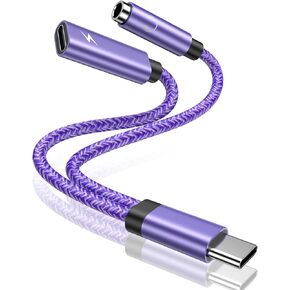 USB C Headphone and Charger Adapter for Samsung Galaxy A14 A54 A24 A13 A53 S23 S22 Ultra S21 S20 FE Z Flip 5, USB C to 3.5mm Aux Audio Jack and Fast Charging Dongle Cable Cord for Pixel 7A 6A 7 6 Pro in Saudi Arabia